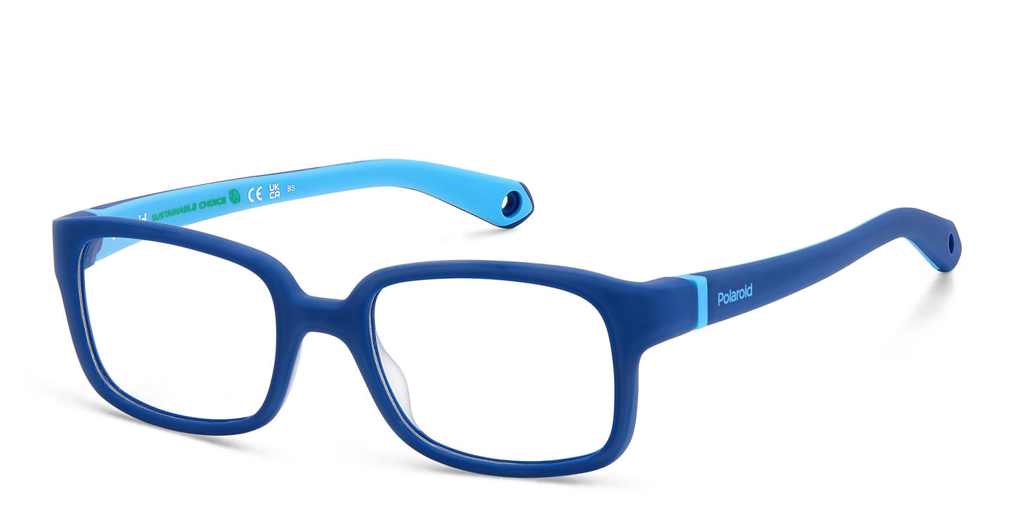 Polaroid Kids Kids Rectangle Eyeglasses in Blue – Product Photo 1