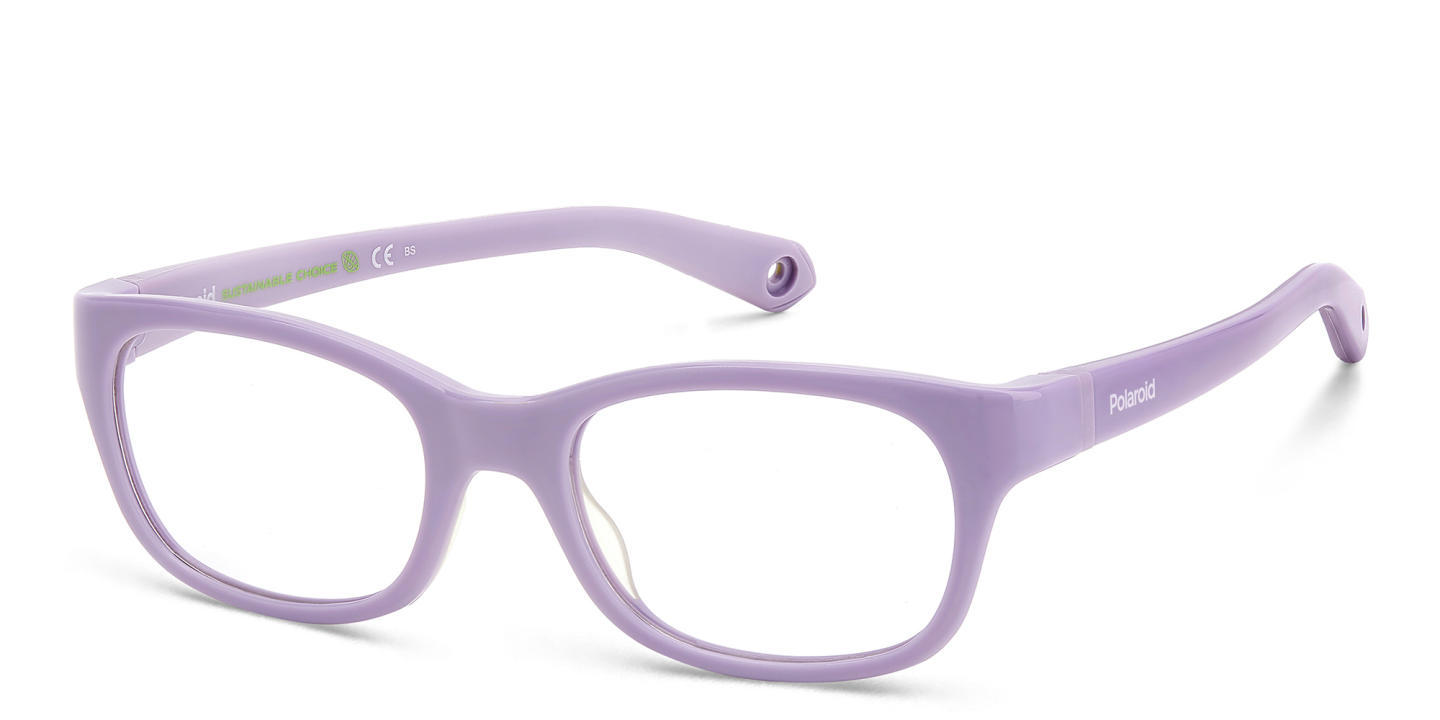 Shop Polaroid Kids Kids Rectangle Eyeglasses in Purple online.