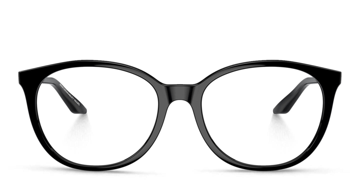 Shop Armani Exchange A|X Logo Cat-Eye Eyeglasses in Black online.