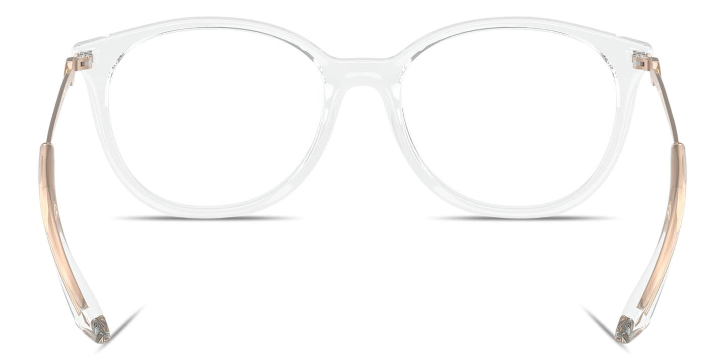 Shop Armani Exchange A|X Logo Cat-Eye Eyeglasses in Crystal online.