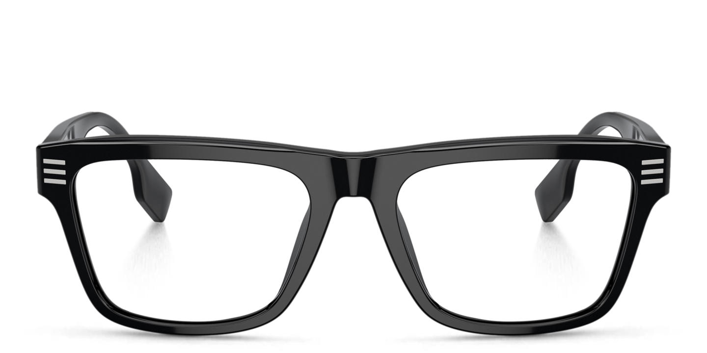 BURBERRY Wide Square Eyeglasses in Black – Product Photo 0