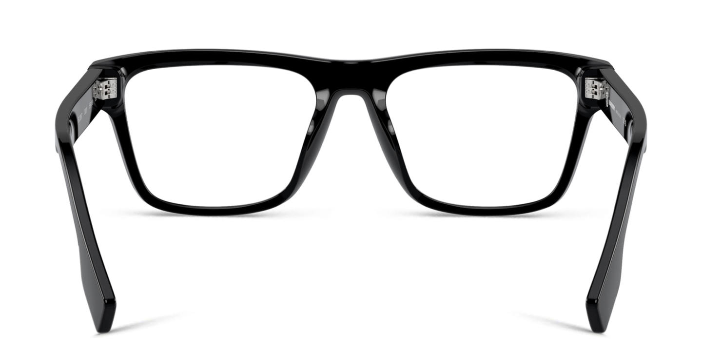 BURBERRY Wide Square Eyeglasses in Black – Product Photo 3