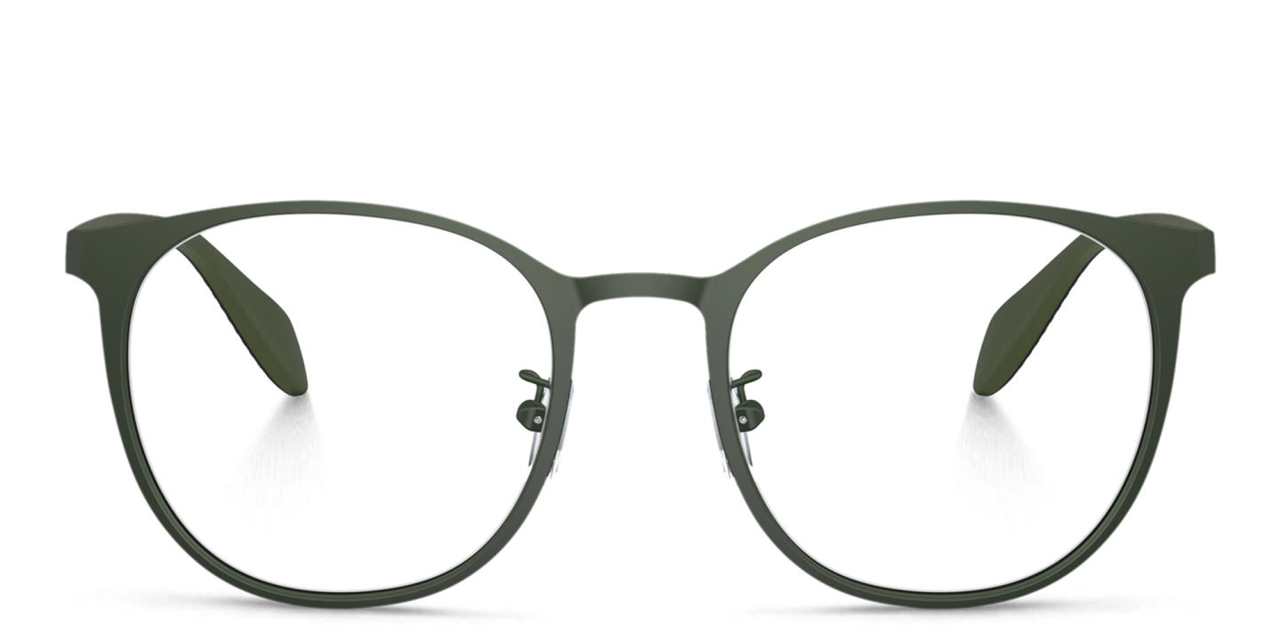Emporio Armani Round Eyeglasses in Green – Product Photo 0