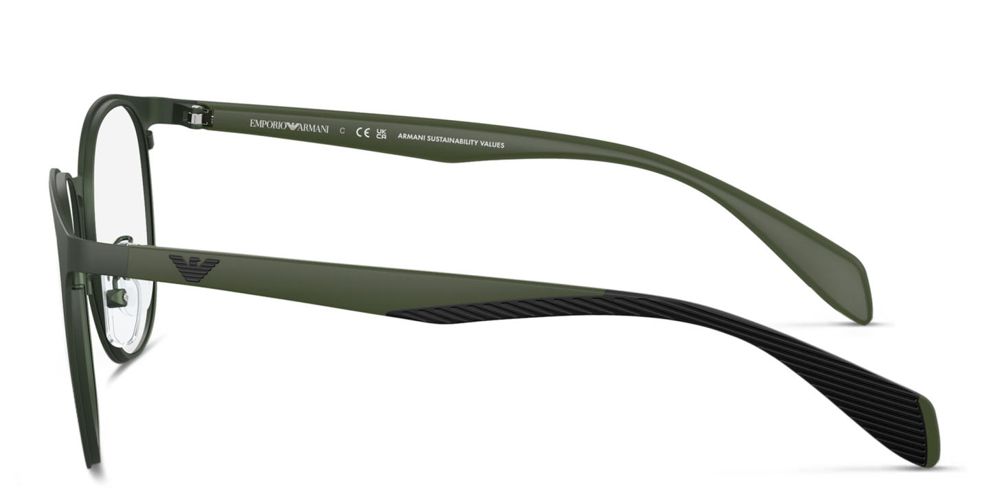 Emporio Armani Round Eyeglasses in Green – Product Photo 2
