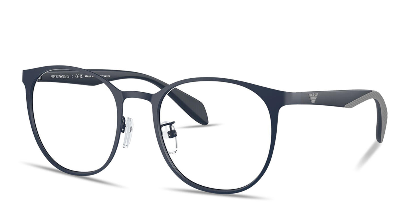 Emporio Armani Eagle Logo Panthos Eyeglasses in Blue – Product Photo 1