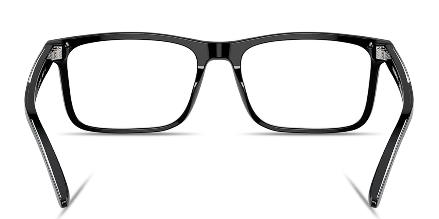 Emporio Armani Logo Lettering Pillow Eyeglasses in Black – Product Photo 3