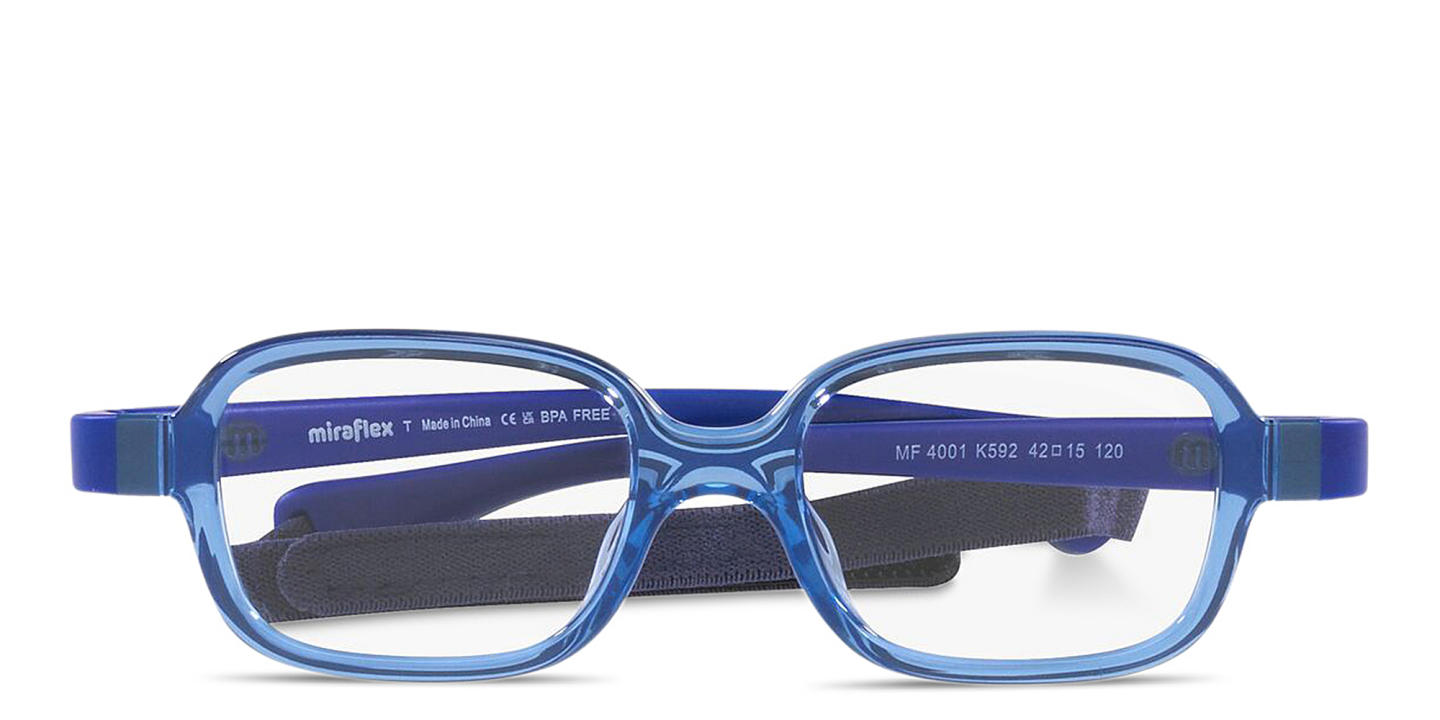 Mira Flex Kids Rectangle Eyeglasses in Light Blue – Product Photo 0