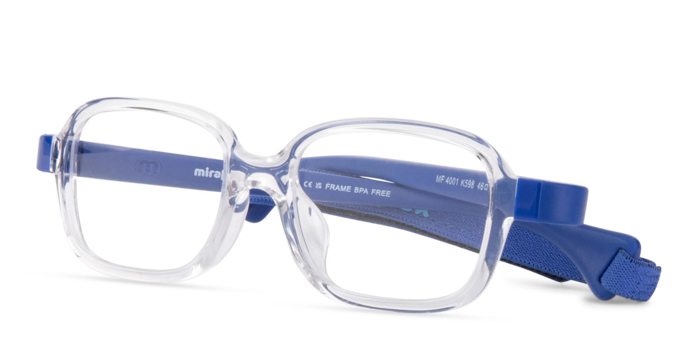 Mira Flex Kids Rectangle Eyeglasses in Clear – Product Photo 3