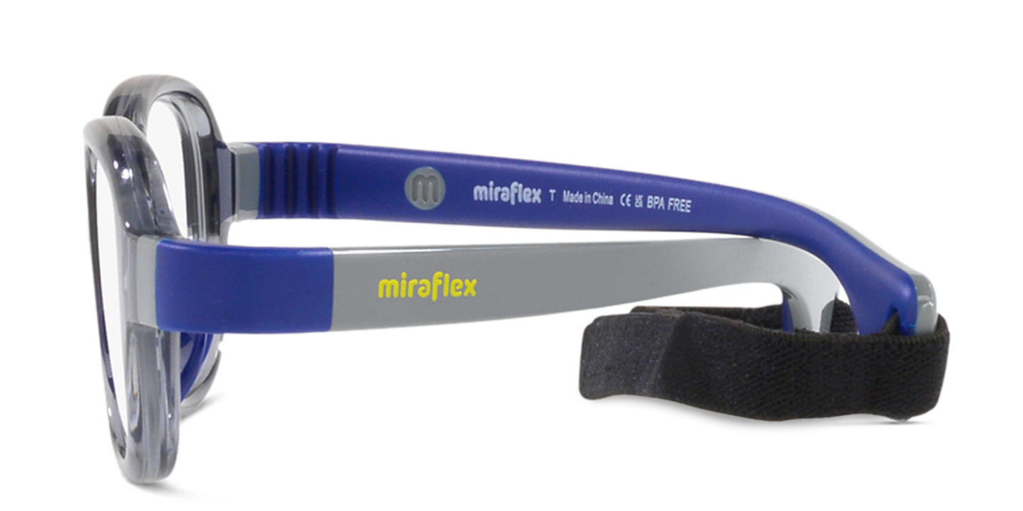 Shop Mira Flex Logo Kids Rectangle Eyeglasses in Grey online.