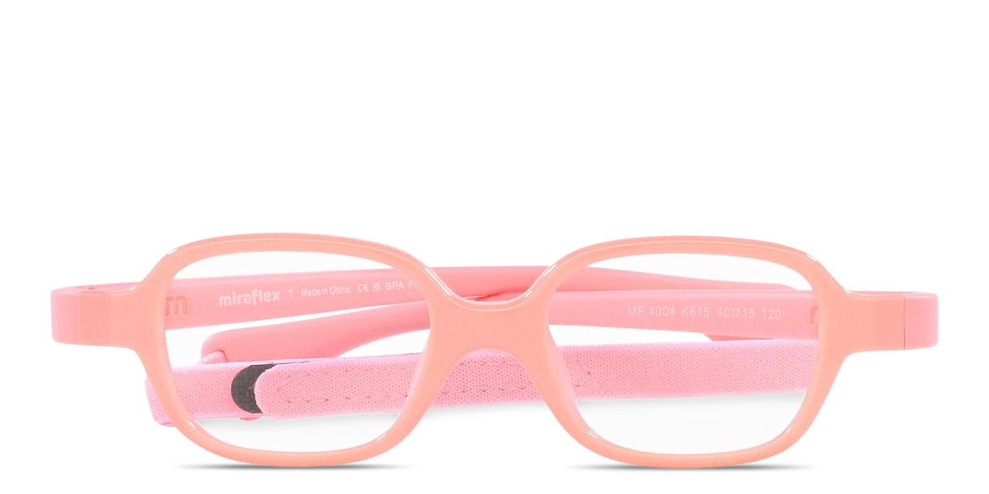 Shop Mira Flex Logo Kids Rectangle Eyeglasses in Pink online.