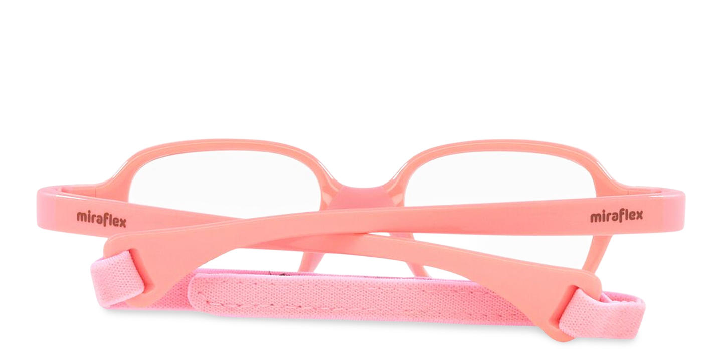 Shop Mira Flex Logo Kids Rectangle Eyeglasses in Pink online.