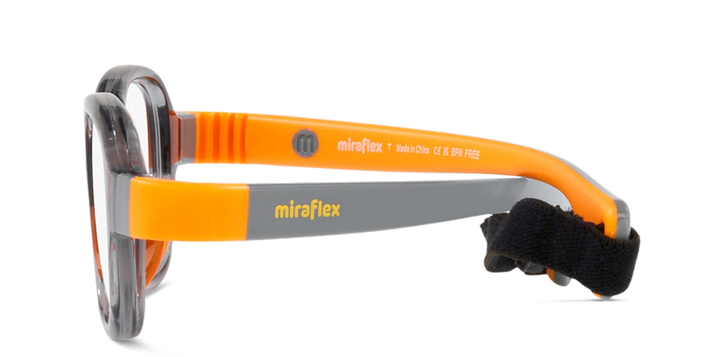 تسوق نظارات طبية مستطيلة للأطفال بشعار العلامة ميرا فليكس بلون رمادي شفاف أونلاين.