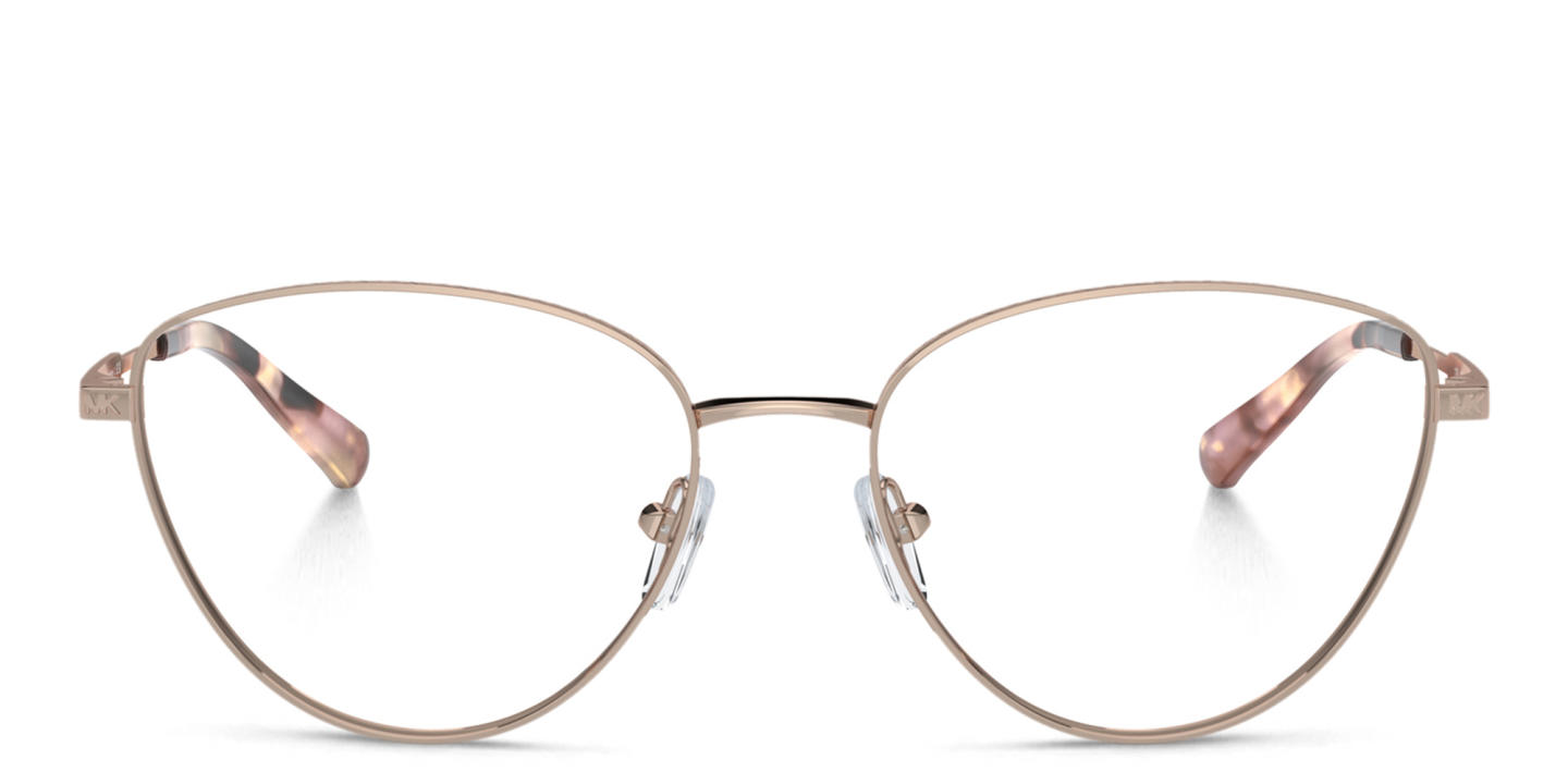Michael Kors Crested Butte Wide Cat-Eye Eyeglasses in Rose Gold – Product Photo 0