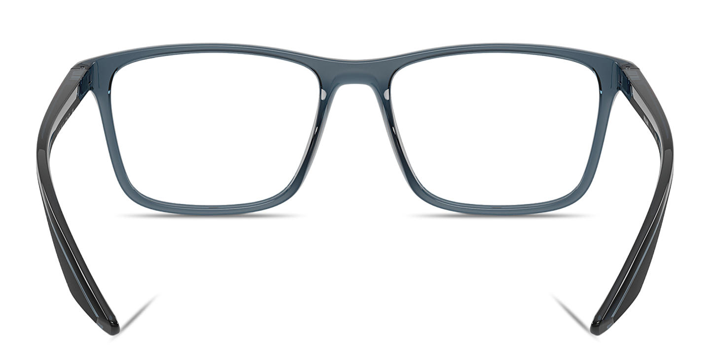 Prada Linea Rossa Logo Signature Wide Pillow Eyeglasses in Transparent Blue – Product Photo 3