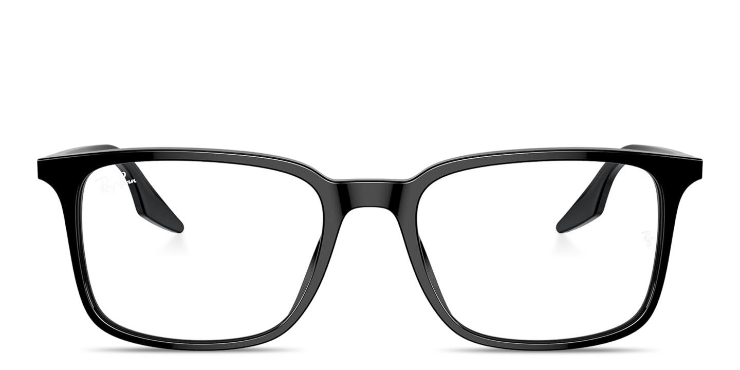 Ray-Ban Optics Unisex Rectangle Eyeglasses in Black – Product Photo 0