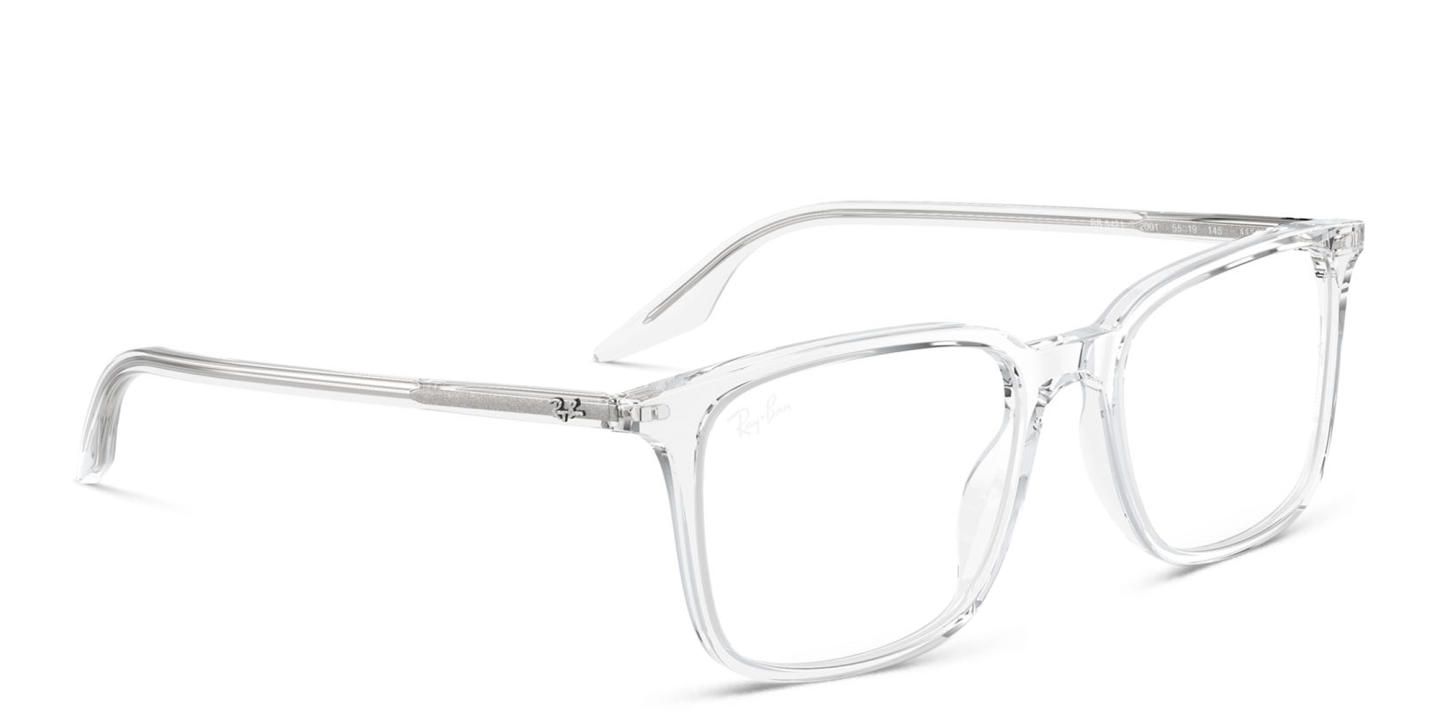 Ray-Ban Unisex Rectangle Eyeglasses in Transparent – Product Photo 3