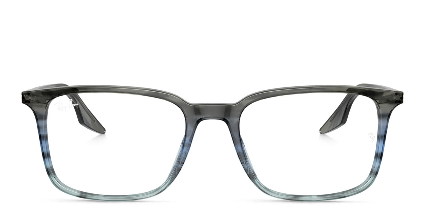 Ray-Ban Unisex Wide Rectangle Eyeglasses in Grey – Product Photo 0