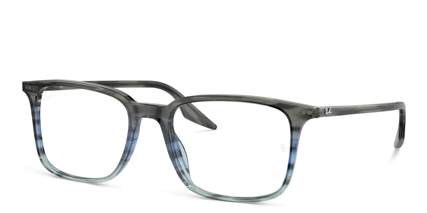 Ray-Ban Unisex Wide Rectangle Eyeglasses in Grey – Product Photo 1
