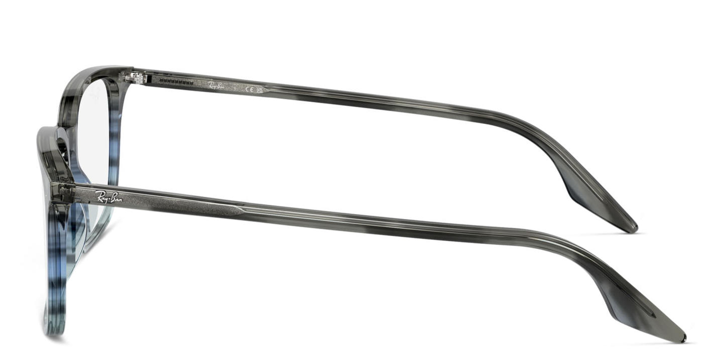 Ray-Ban Unisex Wide Rectangle Eyeglasses in Grey – Product Photo 2