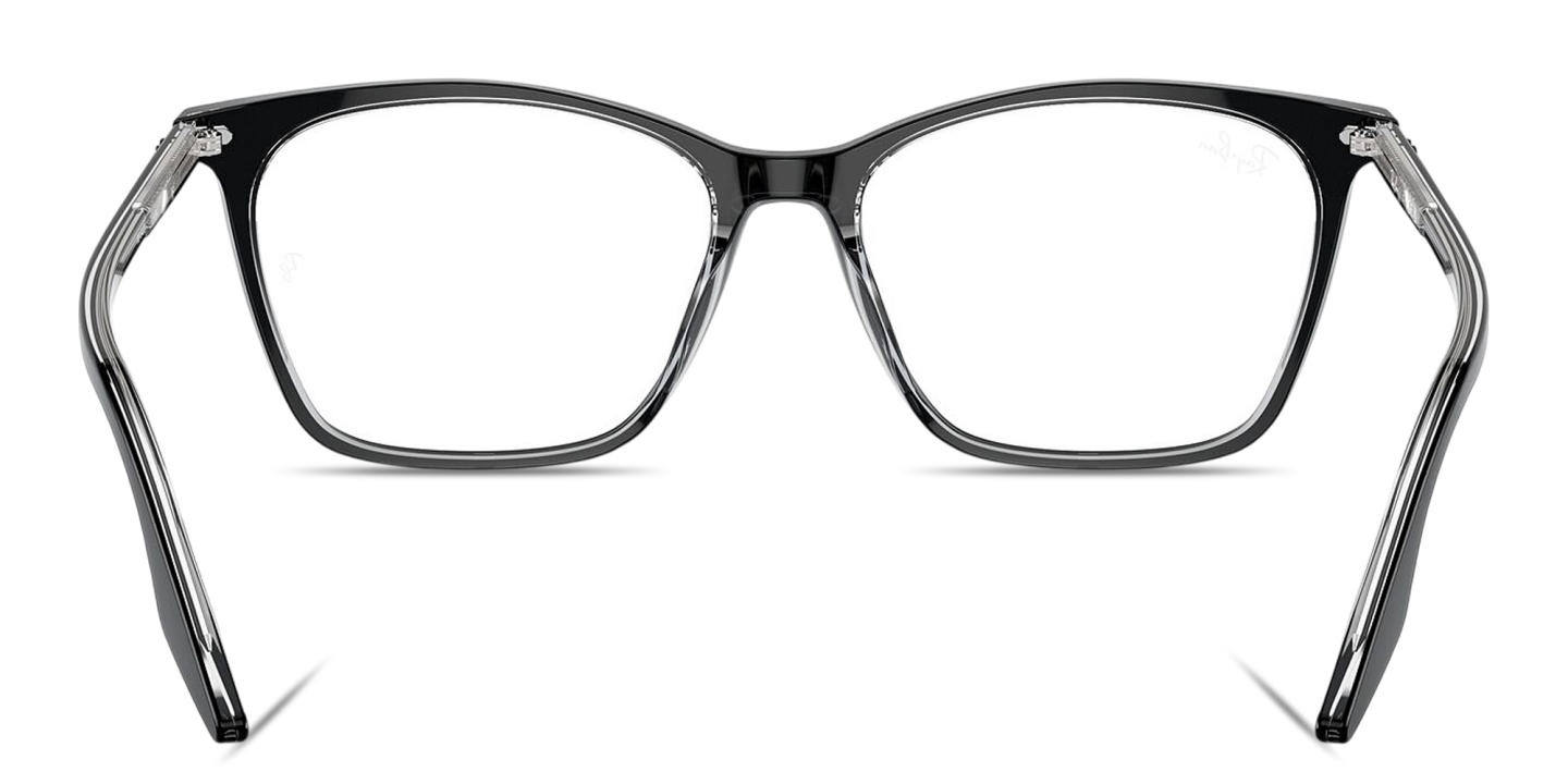 Shop Ray-Ban Optics Cat-Eye Eyeglasses in Black On Transparent online.