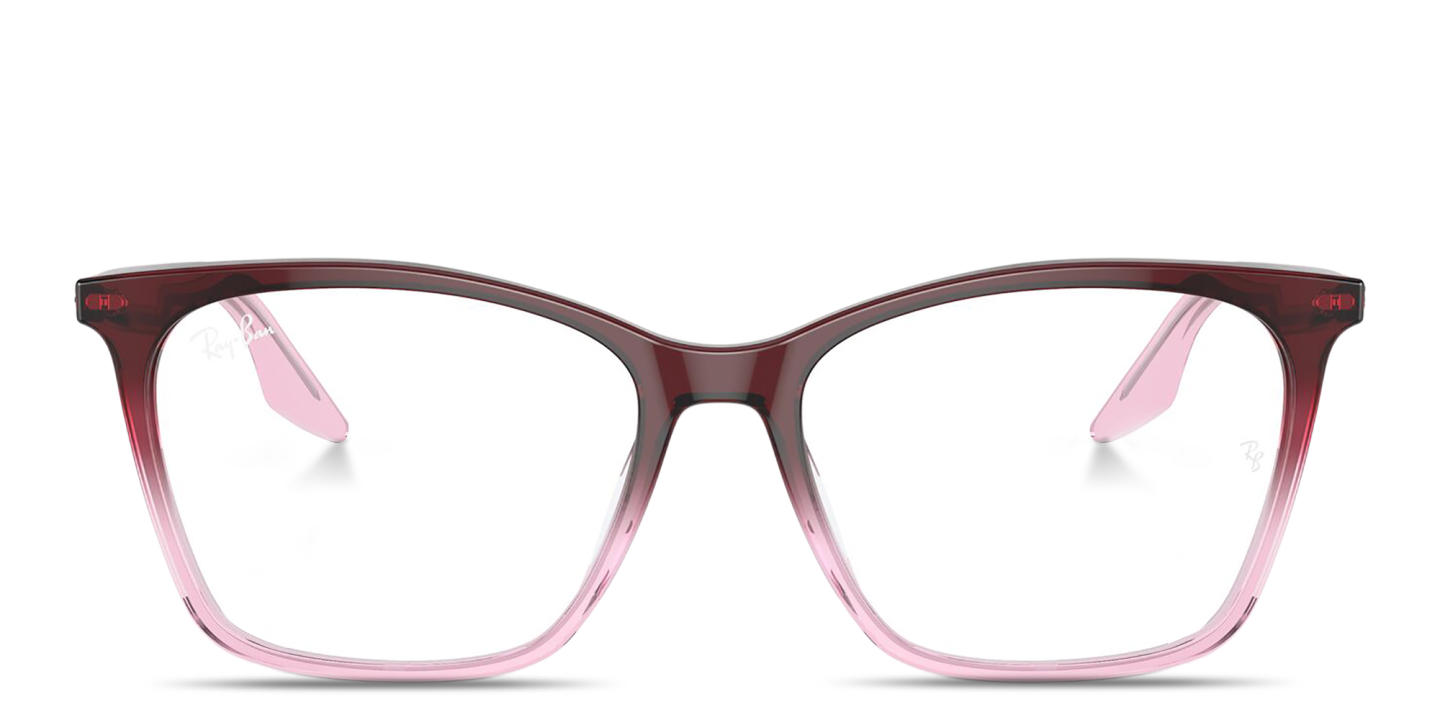 Shop Ray-Ban Optics Cat-Eye Eyeglasses in Red Gradient Pink online.