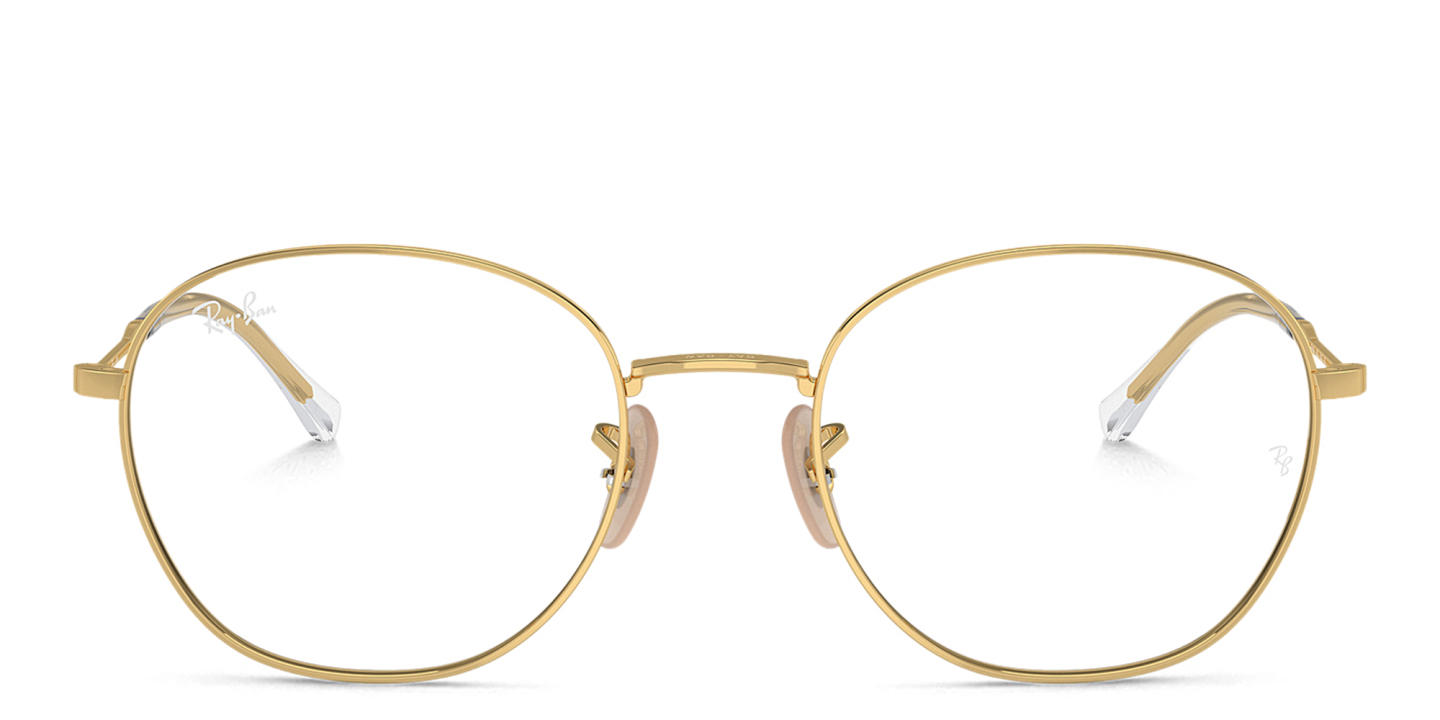 Shop Ray-Ban Optics Unisex Panthos Eyeglasses in Gold online.