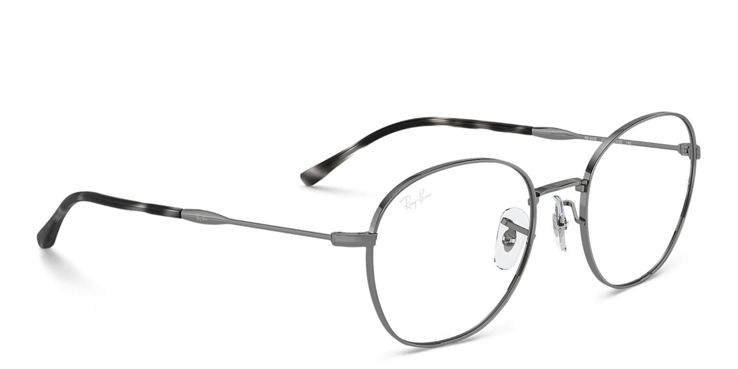 Shop Ray-Ban Optics Unisex Panthos Eyeglasses in Gunmetal online.