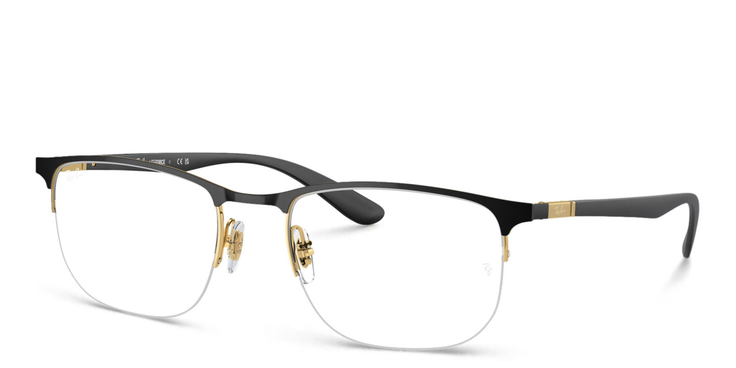 Shop Ray-Ban Unisex Irregular Eyeglasses in Black online.