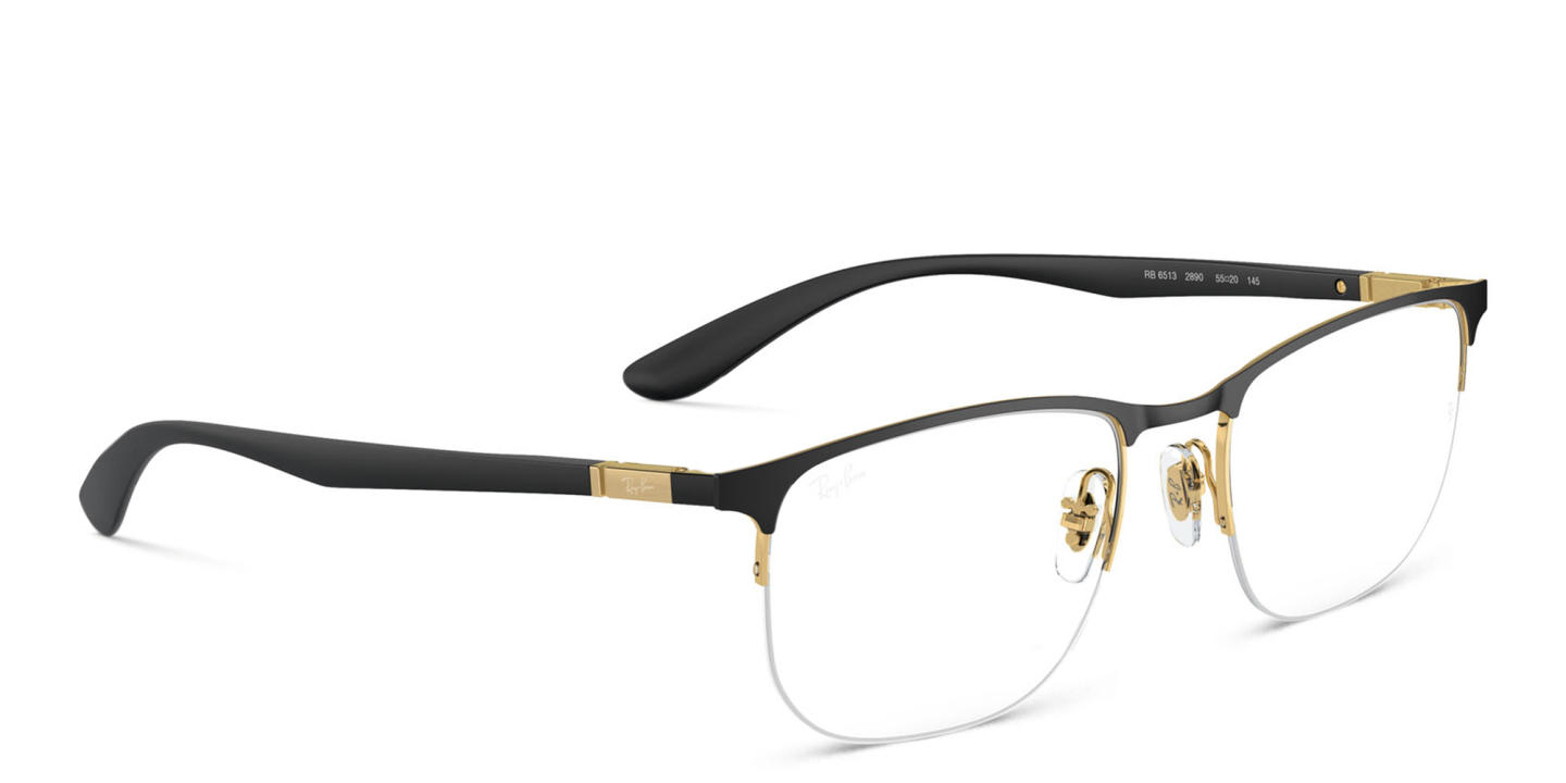 Shop Ray-Ban Unisex Irregular Eyeglasses in Black online.