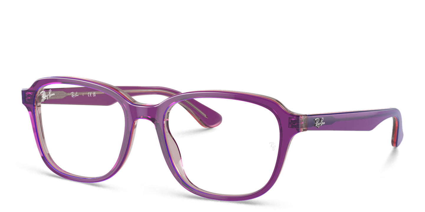 Ray-Ban Junior Kids Square Eyeglasses in Purple – Product Photo 1
