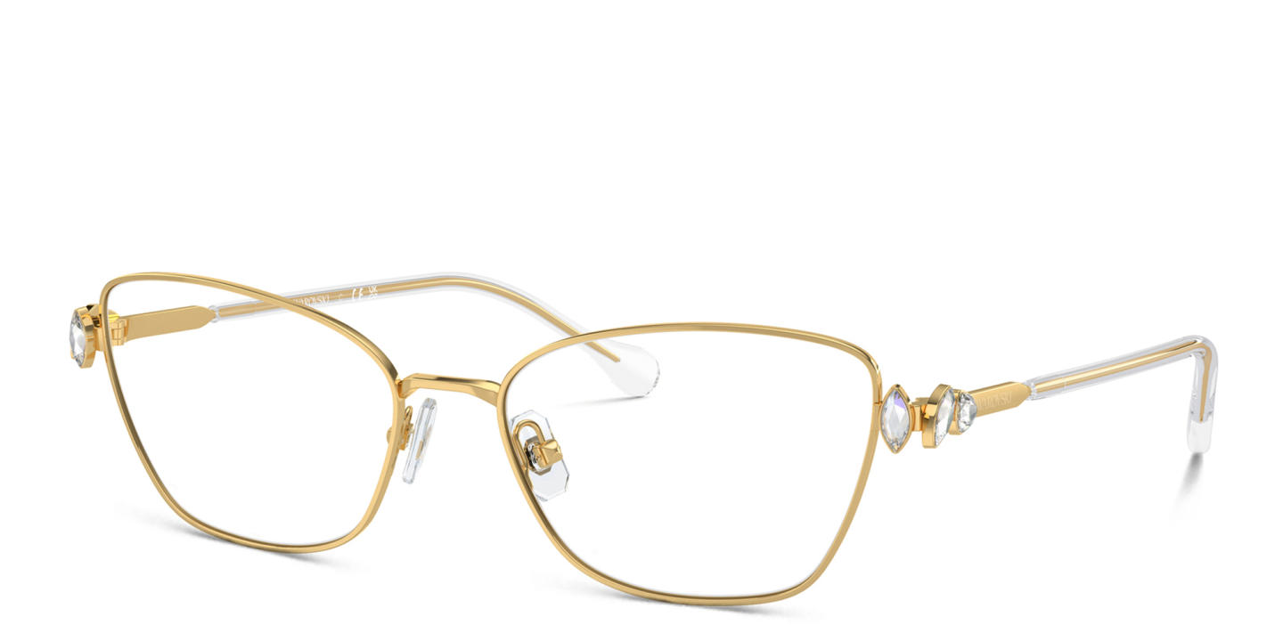 Swarovski Crystal-Embellished Cat-Eye Eyeglasses in Gold – Product Photo 1