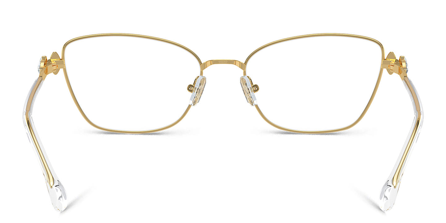 Swarovski Crystal-Embellished Cat-Eye Eyeglasses in Gold – Product Photo 3