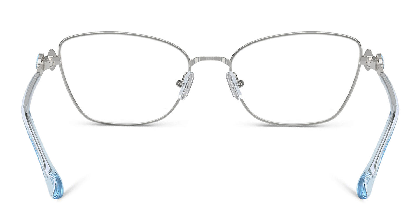 Swarovski Crystal-Embellished Cat-Eye Eyeglasses in Silver – Product Photo 3