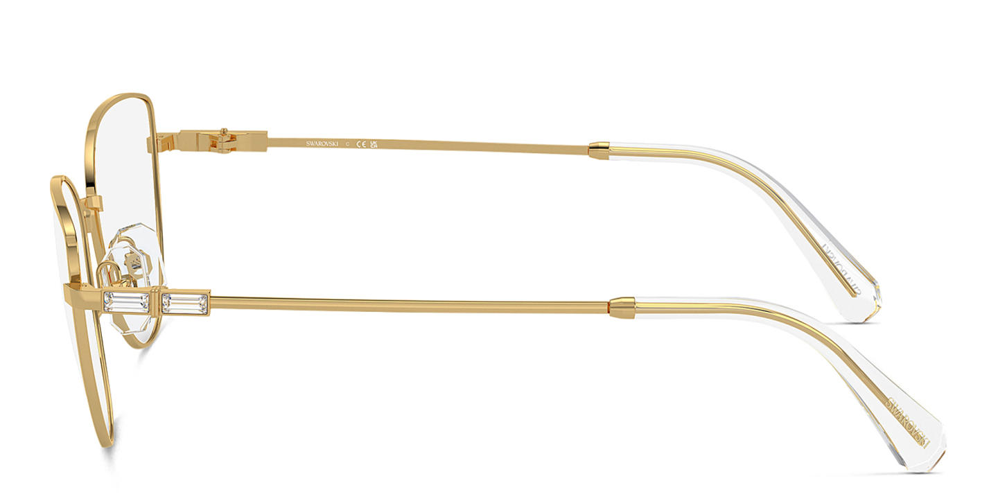 Swarovski Rhinestone-Embellished Cat-Eye Eyeglasses in Gold – Product Photo 2