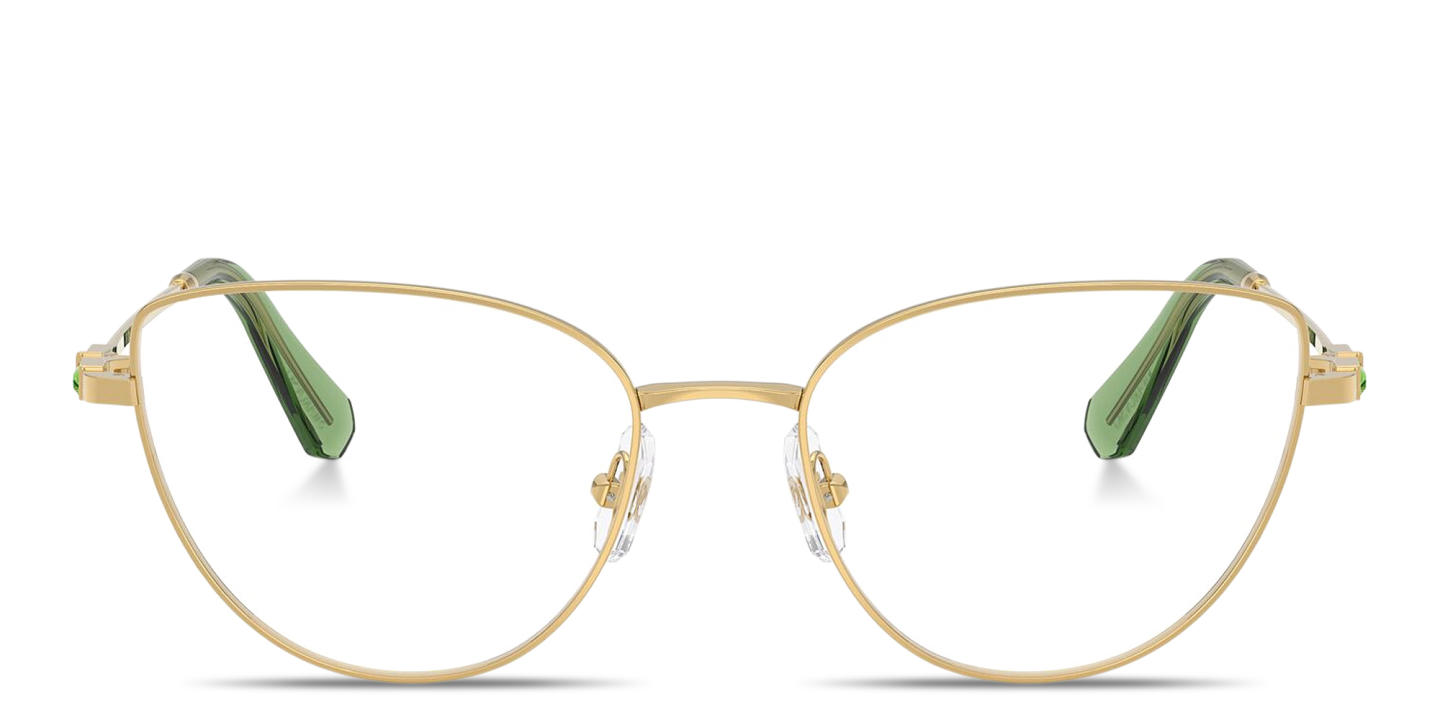 Swarovski Rhinestone-Embellished Cat-Eye Eyeglasses in Polished Gold – Product Photo 0