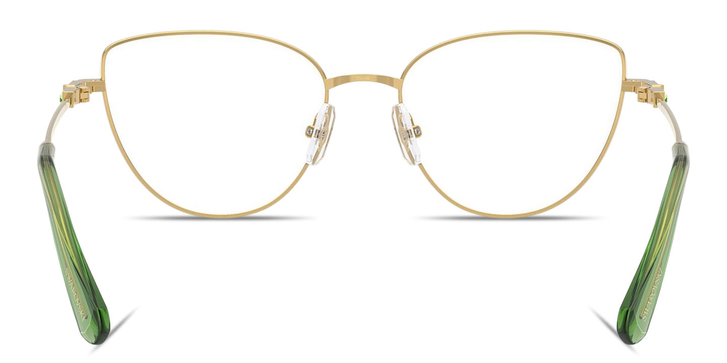 Swarovski Rhinestone-Embellished Cat-Eye Eyeglasses in Polished Gold – Product Photo 3