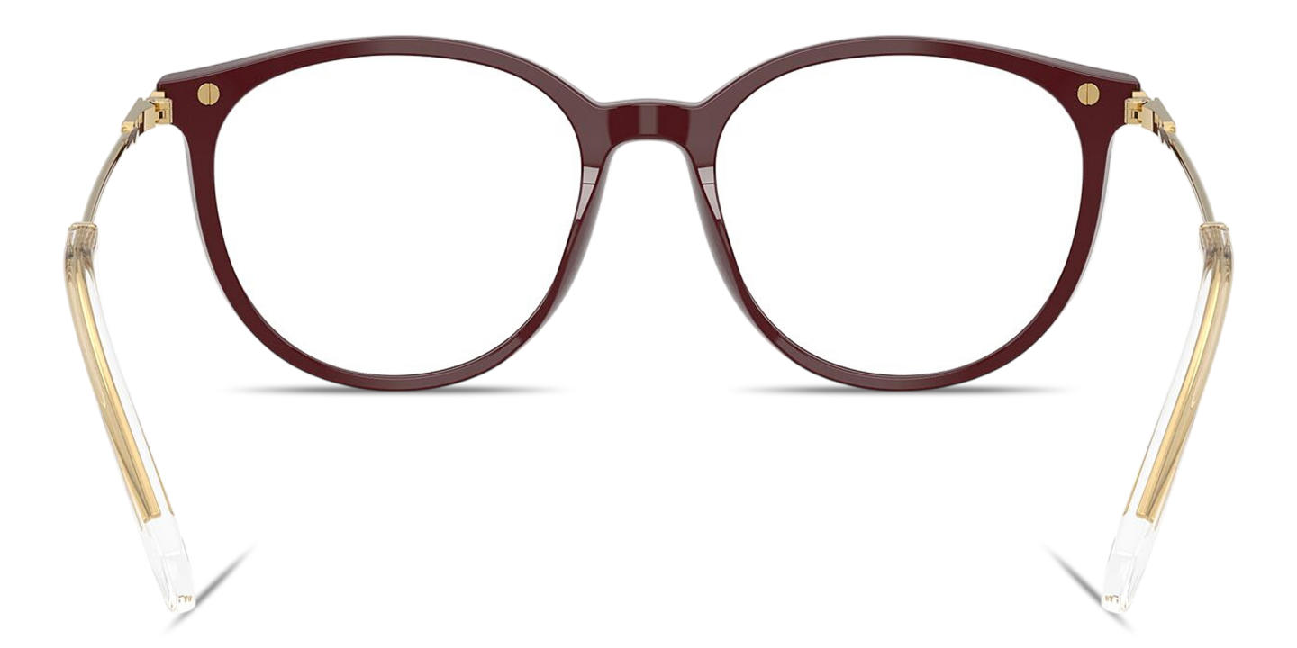 Shop Swarovski Crystal-Embellished Panthos Eyeglasses in Burgundy online.