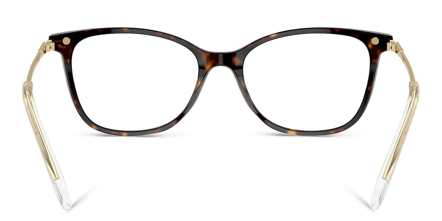 Shop Swarovski Crystal-Embellished Square Eyeglasses in Havana online.