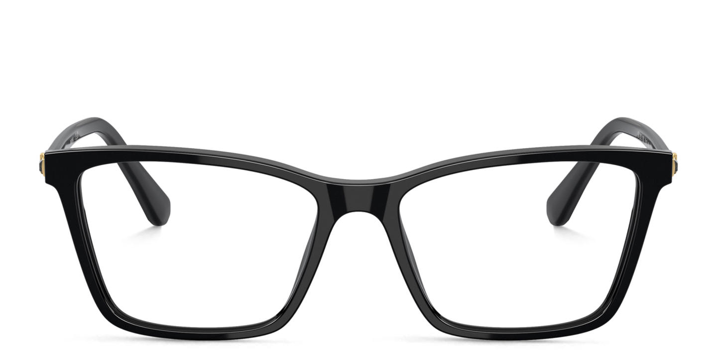 Swarovski Rhinestone Rectangle Eyeglasses in Black – Product Photo 0