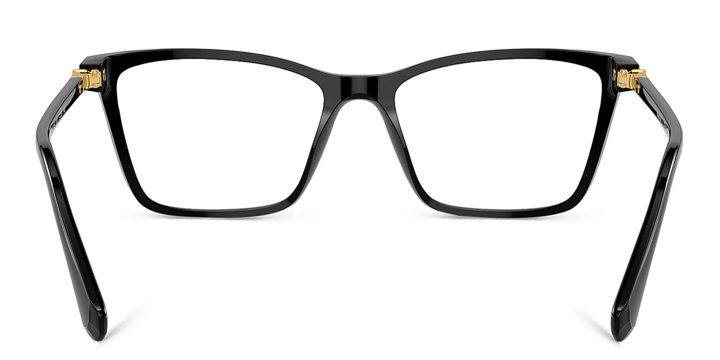 Swarovski Rhinestone Rectangle Eyeglasses in Black – Product Photo 3