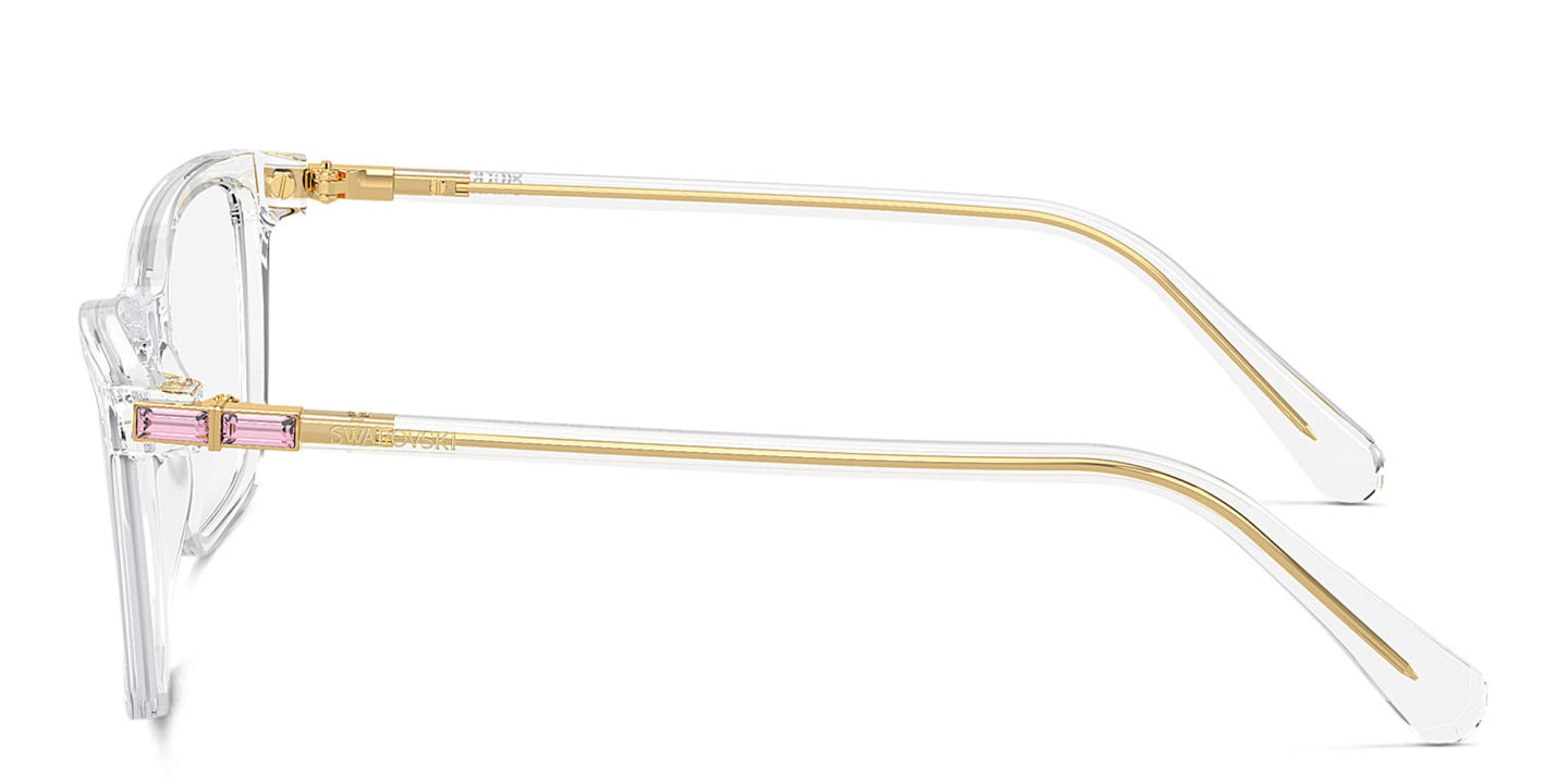 Shop Swarovski Rhinestone-Embellished Rectangle Eyeglasses in Clear online.