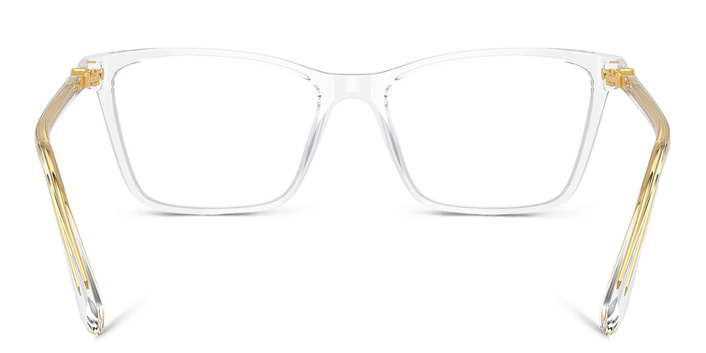 Shop Swarovski Rhinestone-Embellished Rectangle Eyeglasses in Clear online.
