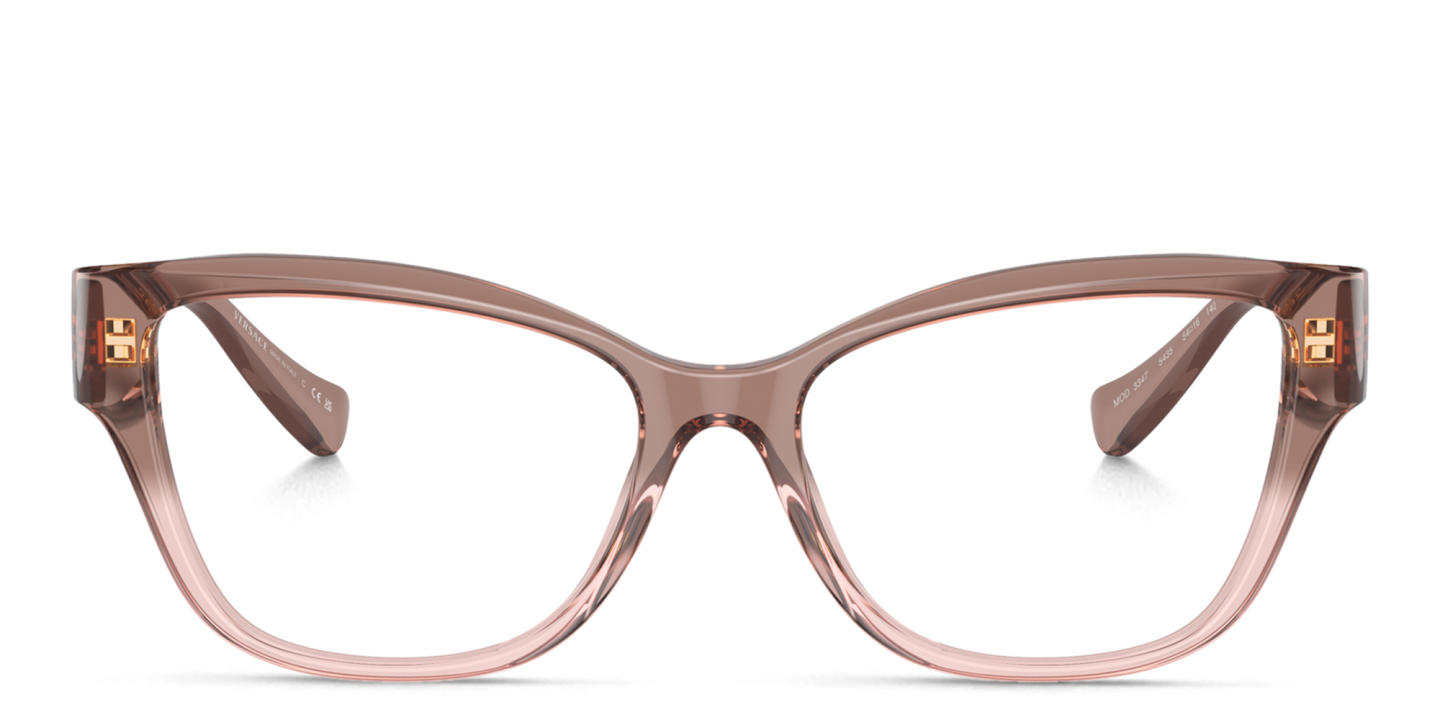 Shop VERSACE Medusa Pillow Eyeglasses in Pink online.