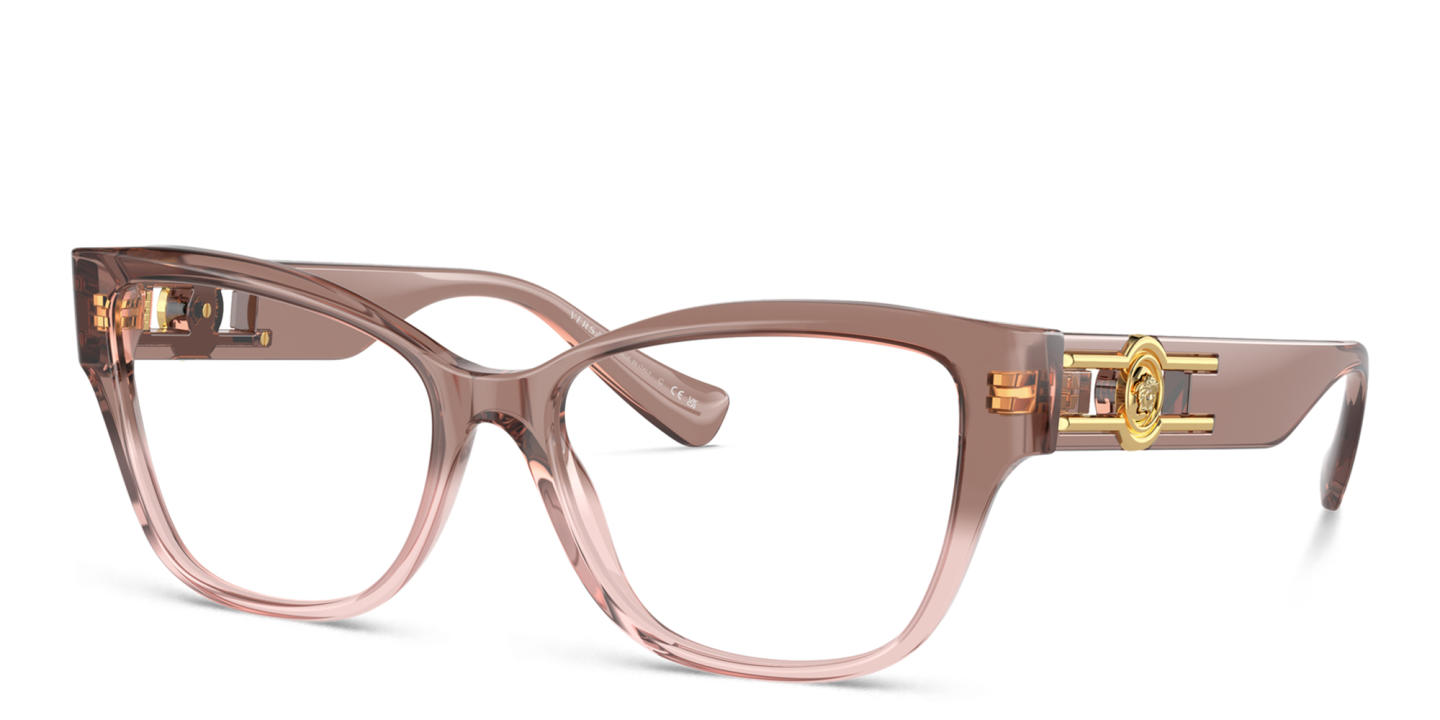 Shop VERSACE Medusa Pillow Eyeglasses in Pink online.