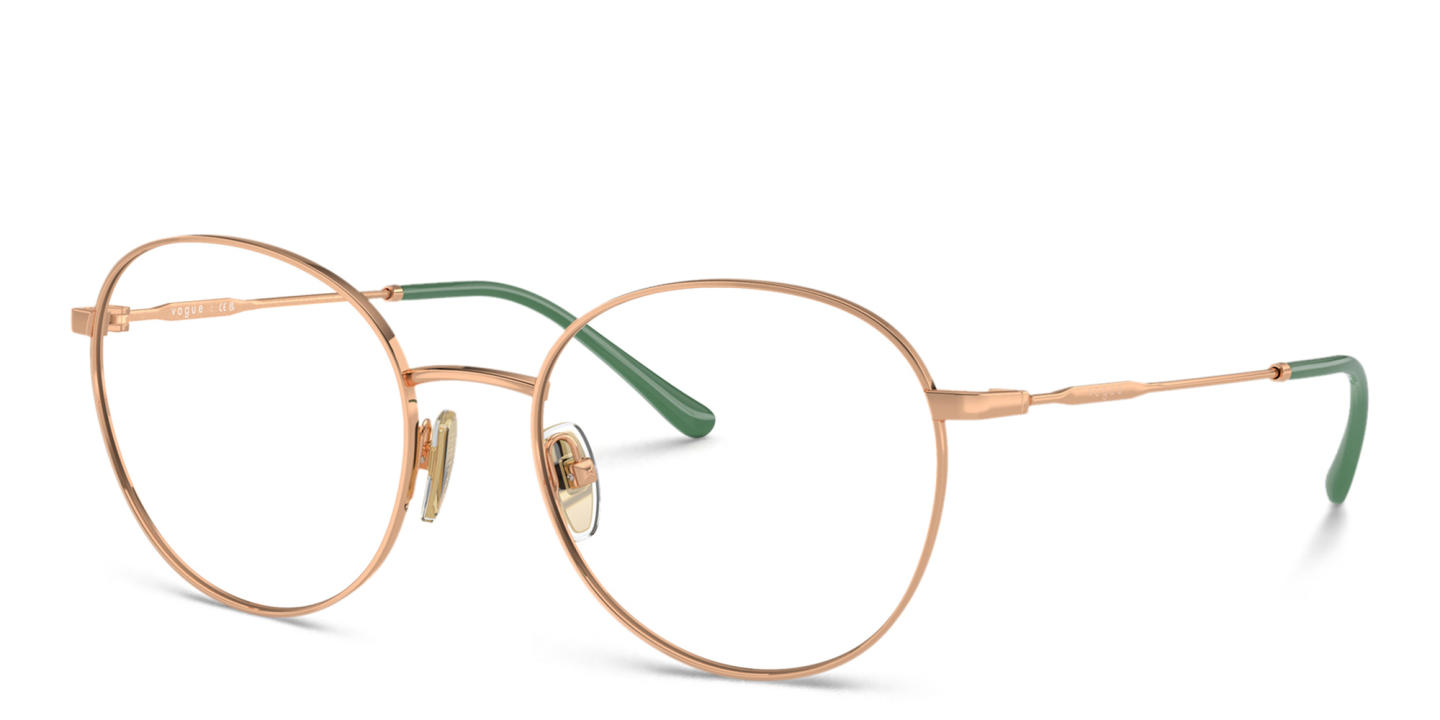 Vogue Eyewear Round Eyeglasses in Rose Gold – Product Photo 1