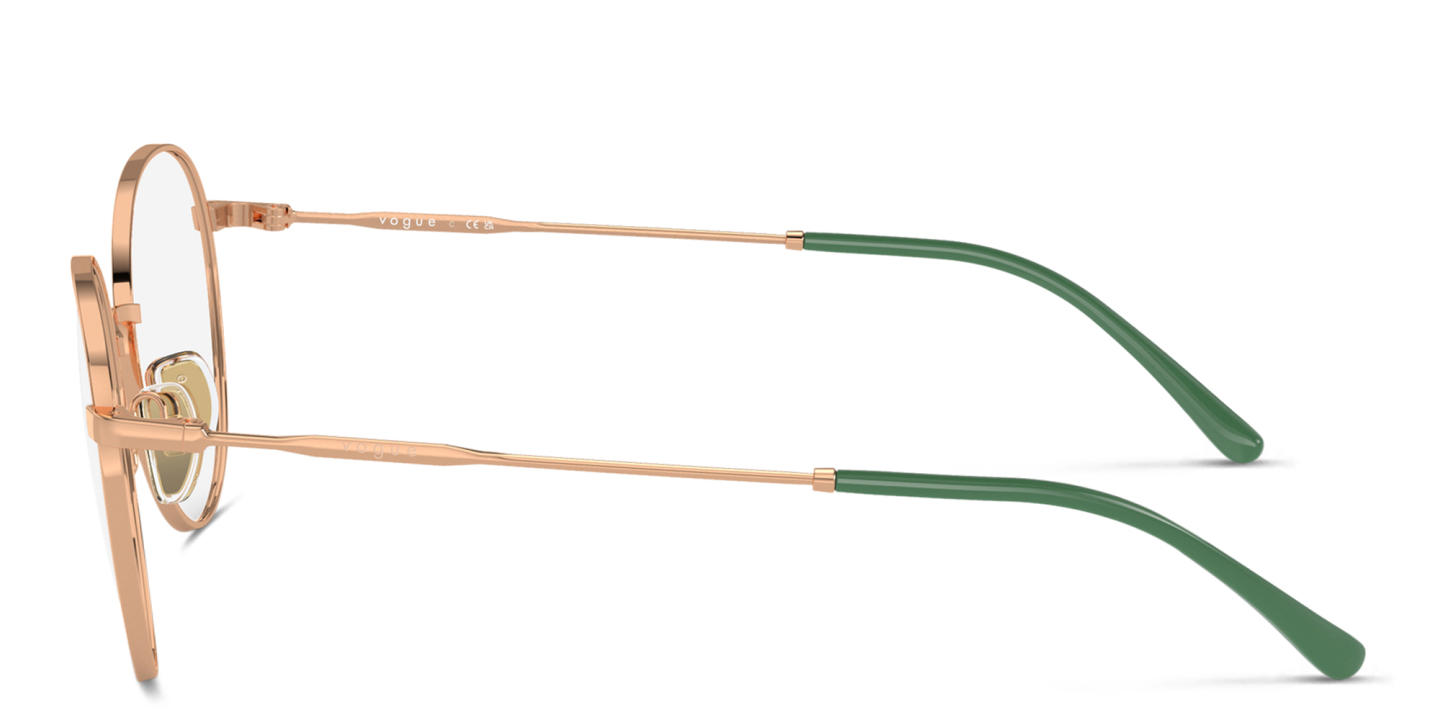 Vogue Eyewear Round Eyeglasses in Rose Gold – Product Photo 2