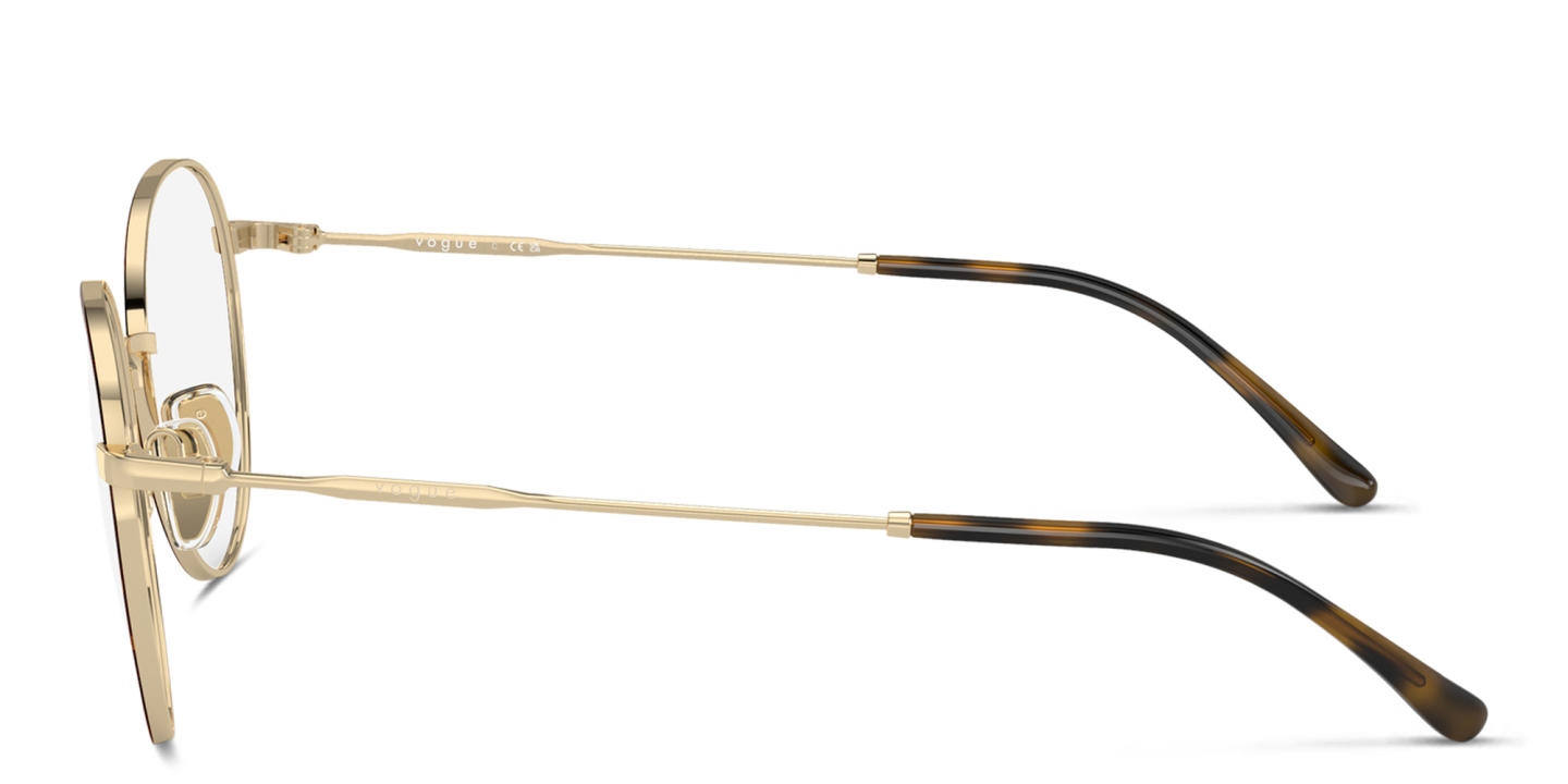 Vogue Eyewear Round Eyeglasses in Havana – Product Photo 2