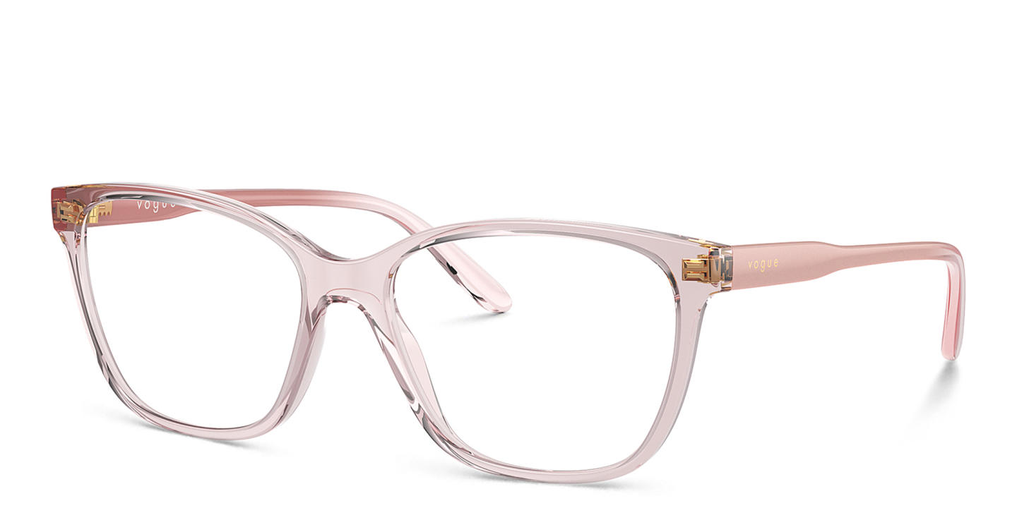 Shop Vogue Eyewear Square Eyeglasses in Pink online.