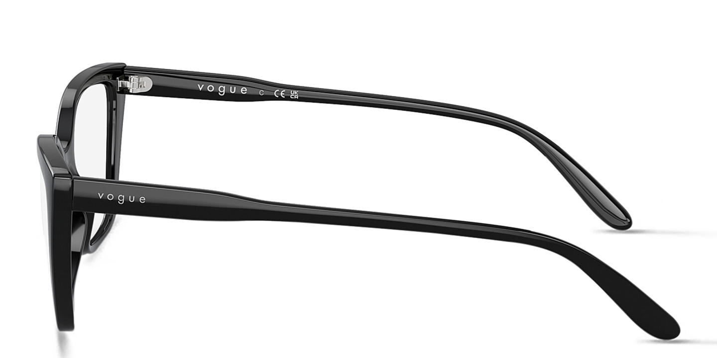 Shop Vogue Eyewear Cat-Eye Eyeglasses in Black online.