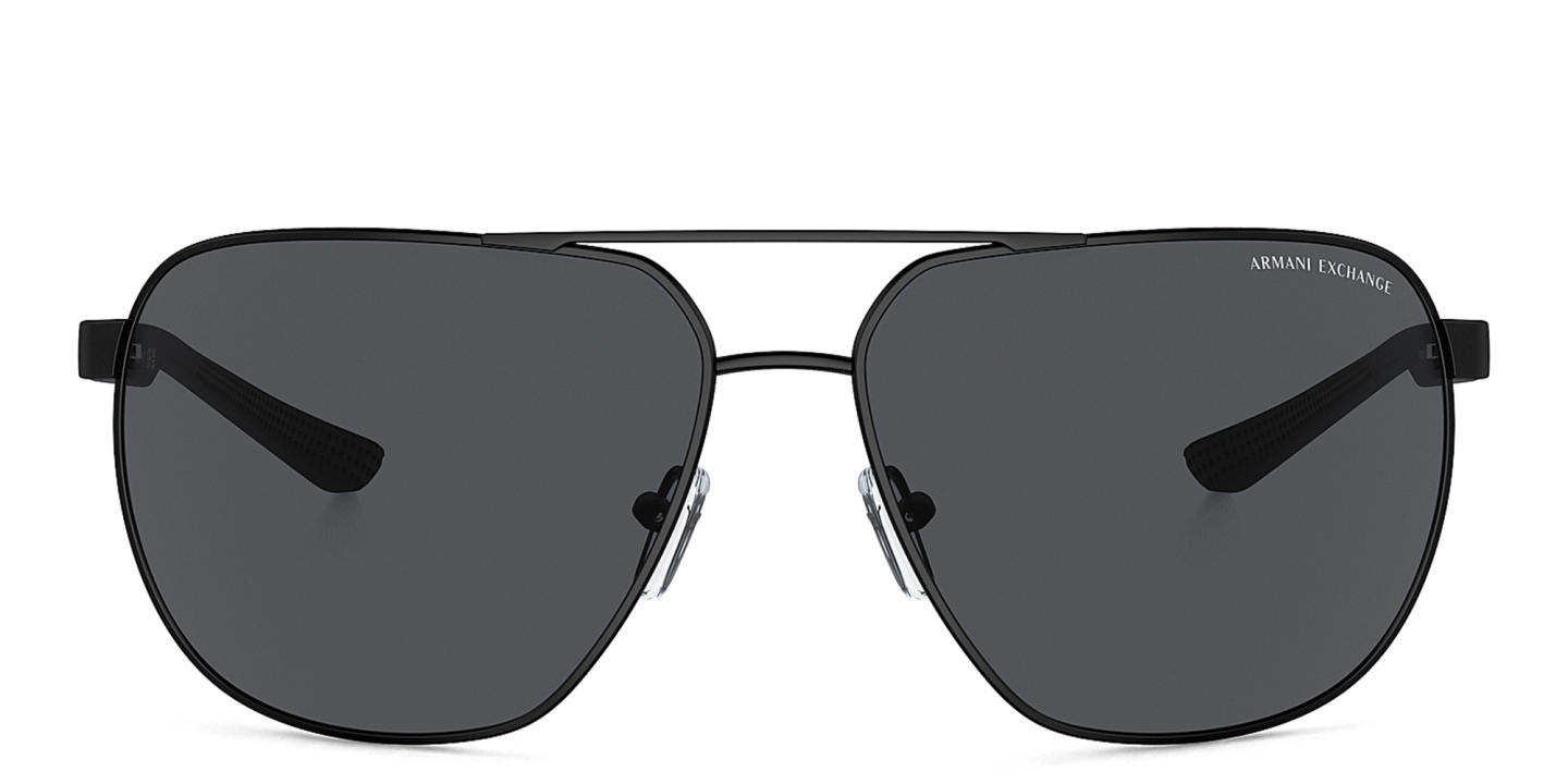 Armani Exchange A|X Logo Pilot Sunglasses in Black – Product Photo 0